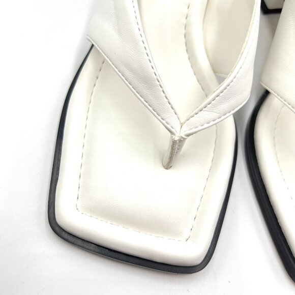 Circus NY Sam Edelman Size 7 Frances White Heels Mules Sandals Shoes - Picture 4 of 15